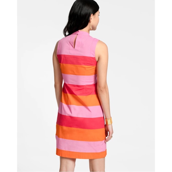 Frances Valentine Dress Pink Orange Striped Simplicity 12 - Picture 2 of 12